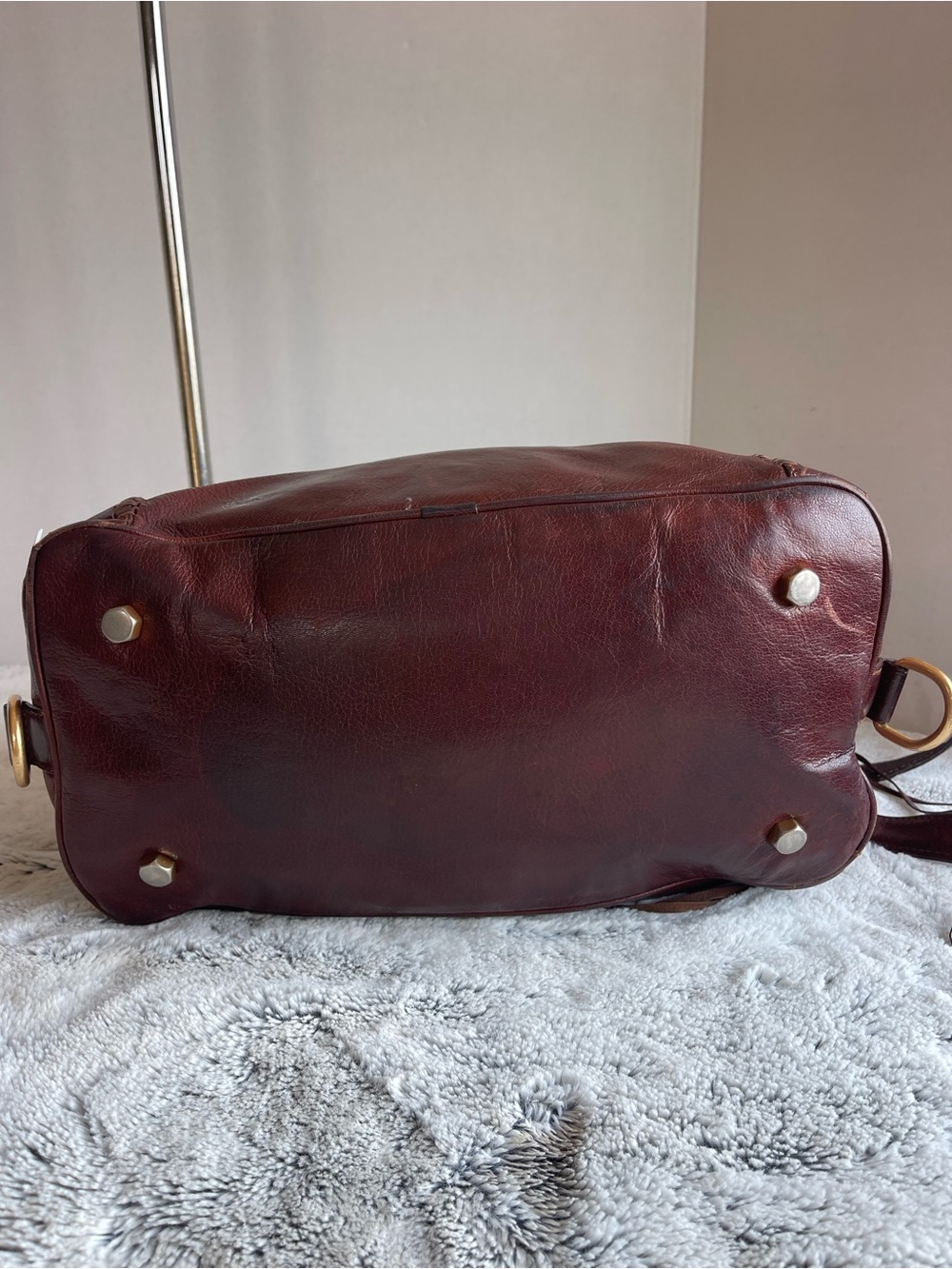 Rebecca Minkoff MBA Brown  Leather Satchel Bag Crossbody Purse - Picture 10 of 15